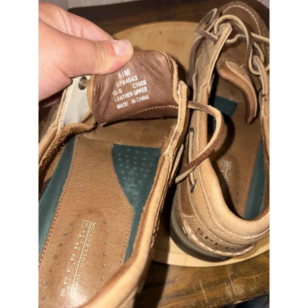 Sperry Top-Sider Mako 2-Eye Leather Boat Shoes Mens 8.5